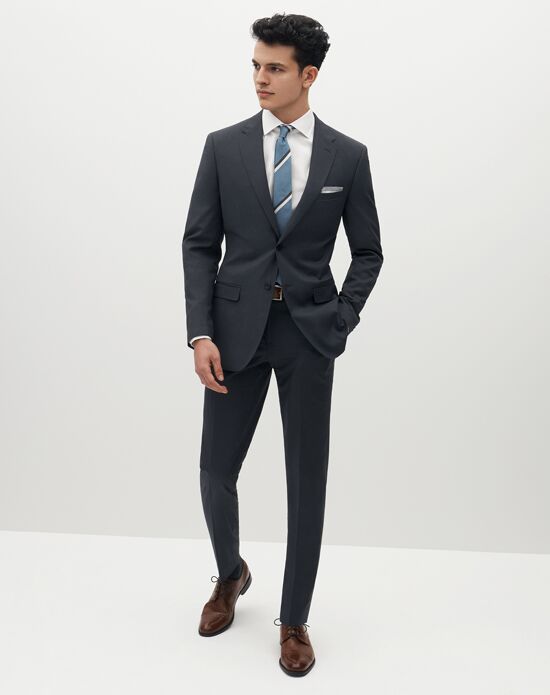 Suit Shop Men's Charcoal Gray Suit Wedding Tuxedo | The Knot