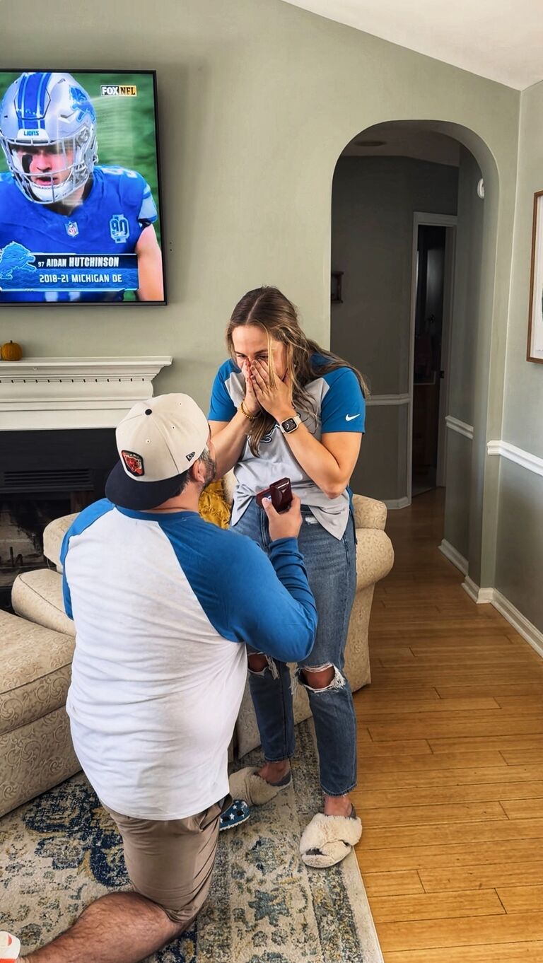 We're engaged! What started as a silly bet ended with both of us winning the best prize of all. 