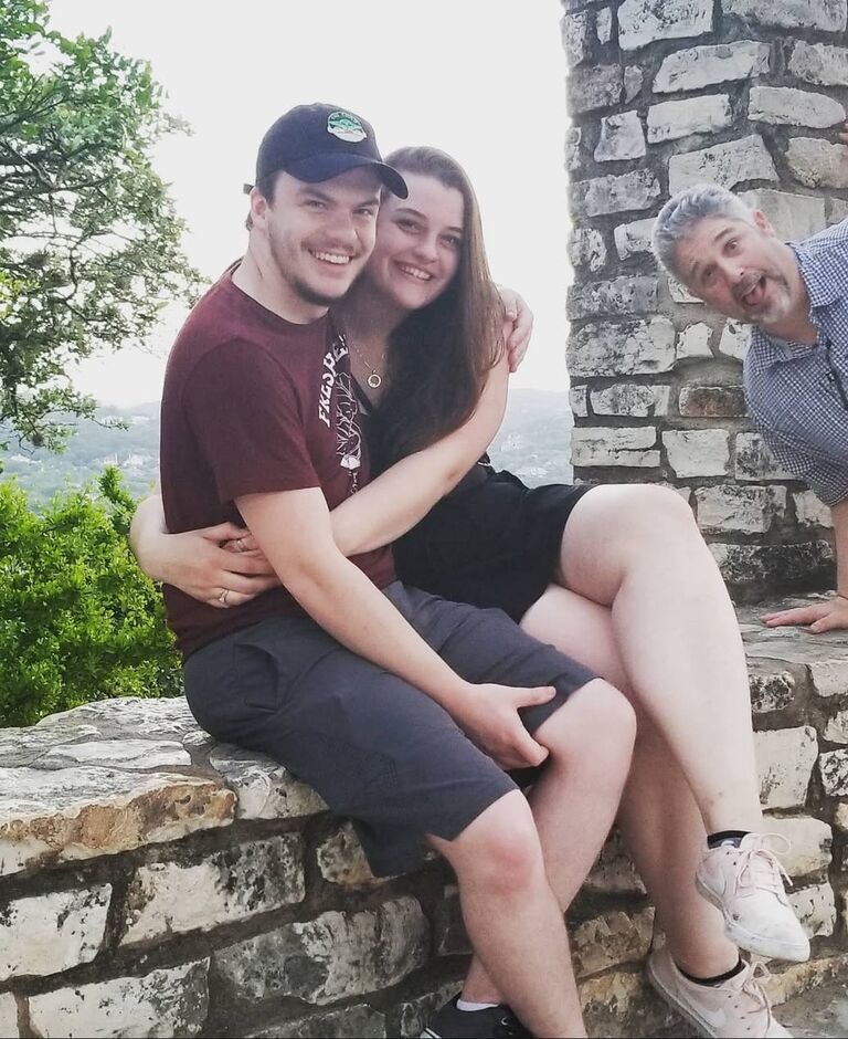 I followed Tanner back to Texas and met his family for 2 weeks while studying for the NCLEX. 
 *edit: we don't know this guy - just a random photobomb*