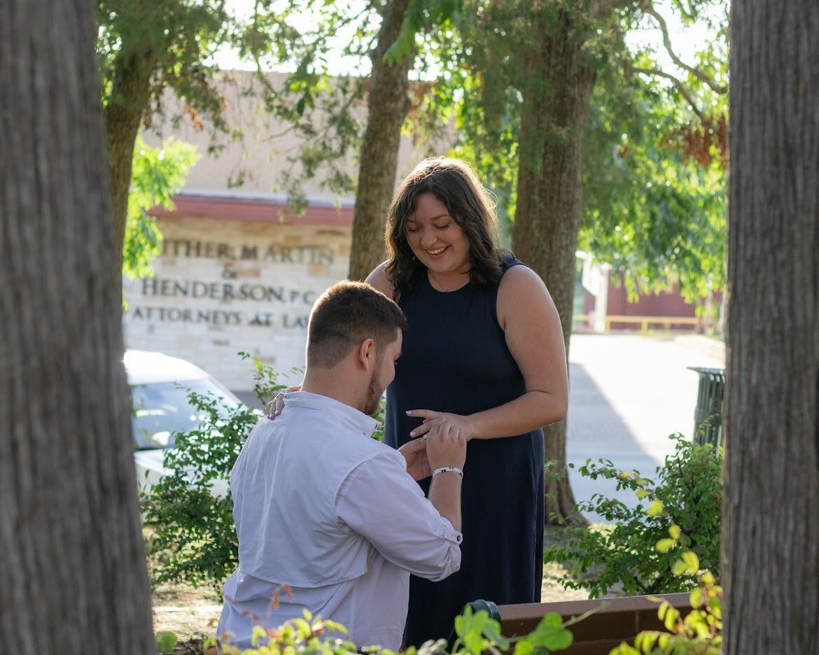 WE GOT ENGAGED!!!! We spent countless evenings talking on this bench and growing closer. It was only fitting that our journey started here.
