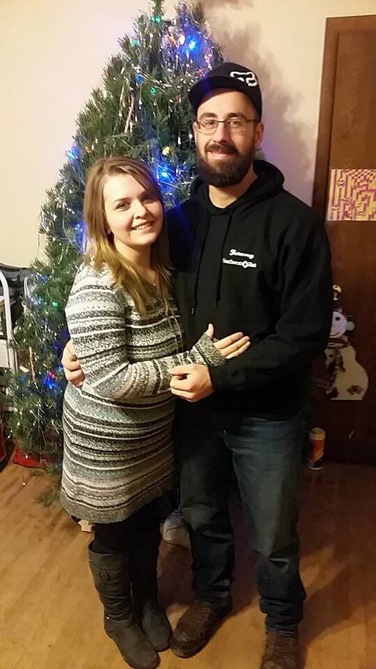 Our first Christmas after we started dating on December 20th, 2015, also our first "official" picture together! 