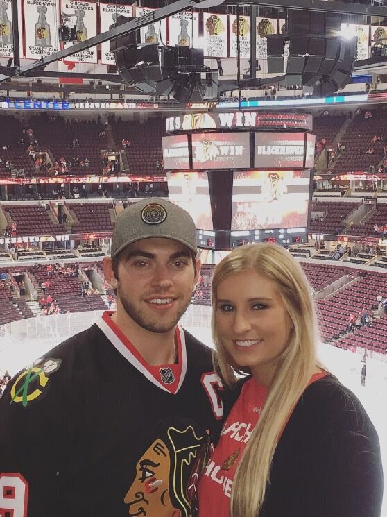 Our first date at the Blackhawks game