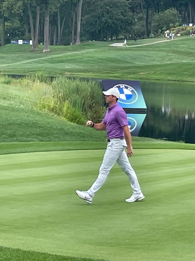 Ciara’s birthday gift- Rory McIlroy at Caves Valley Golf Club at the BMW Championship. 