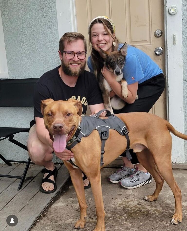 Kelsey and Matthew welcomed a new fur baby to the family. Bean, the wild child, was officially adopted into their family.