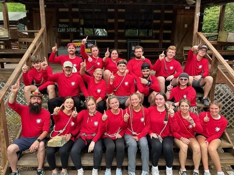 Photo of all the '23 counselors before we went on Counselor Challenge. This was a time to bond as brothers and sisters in Christ.