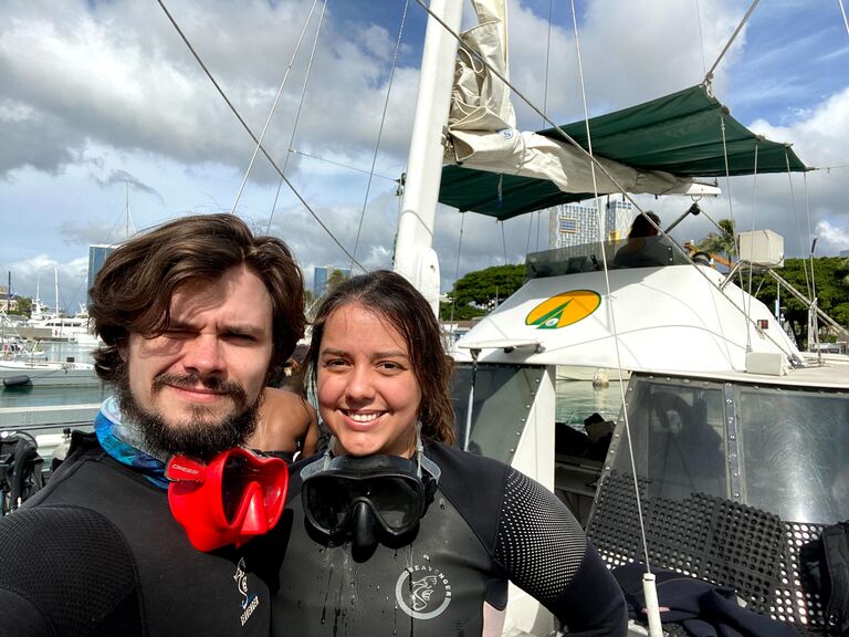 First time scuba diving, Honolulu, Hawaii