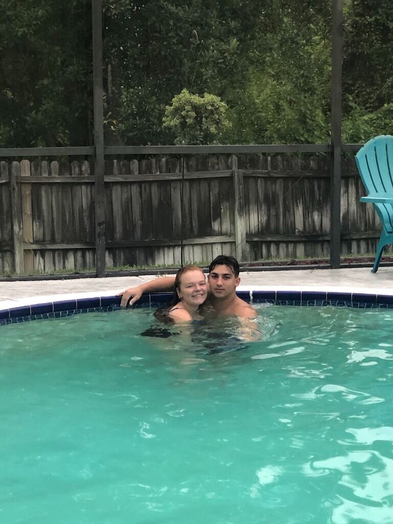 Our first photo together.