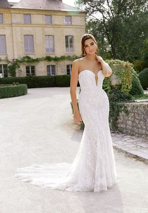  Chantilly Lace Fit and Flare with Graphic Beading