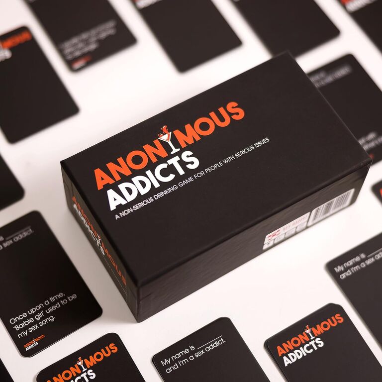 'Anonymous addicts' bachelor party drinking card game