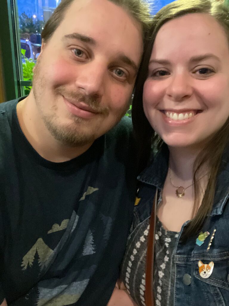 Our first picture together! (At Applebee’s lol)