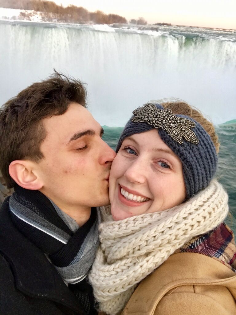 Celebrating Jake's birthday in Niagara Falls