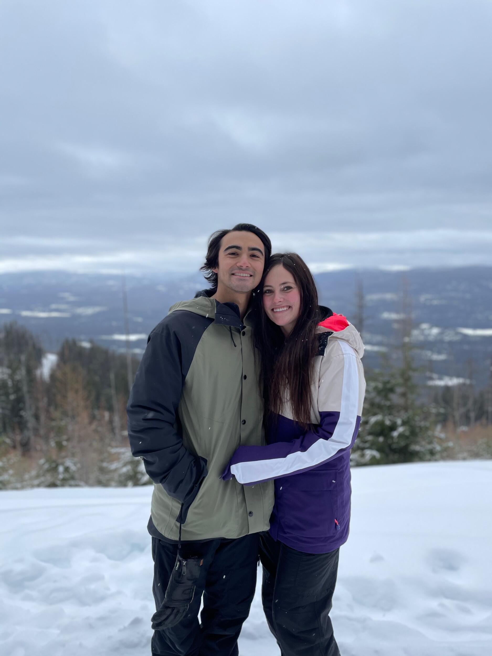 We celebrated our dating anniversary in Montana and went Snowmobiling for the first time!