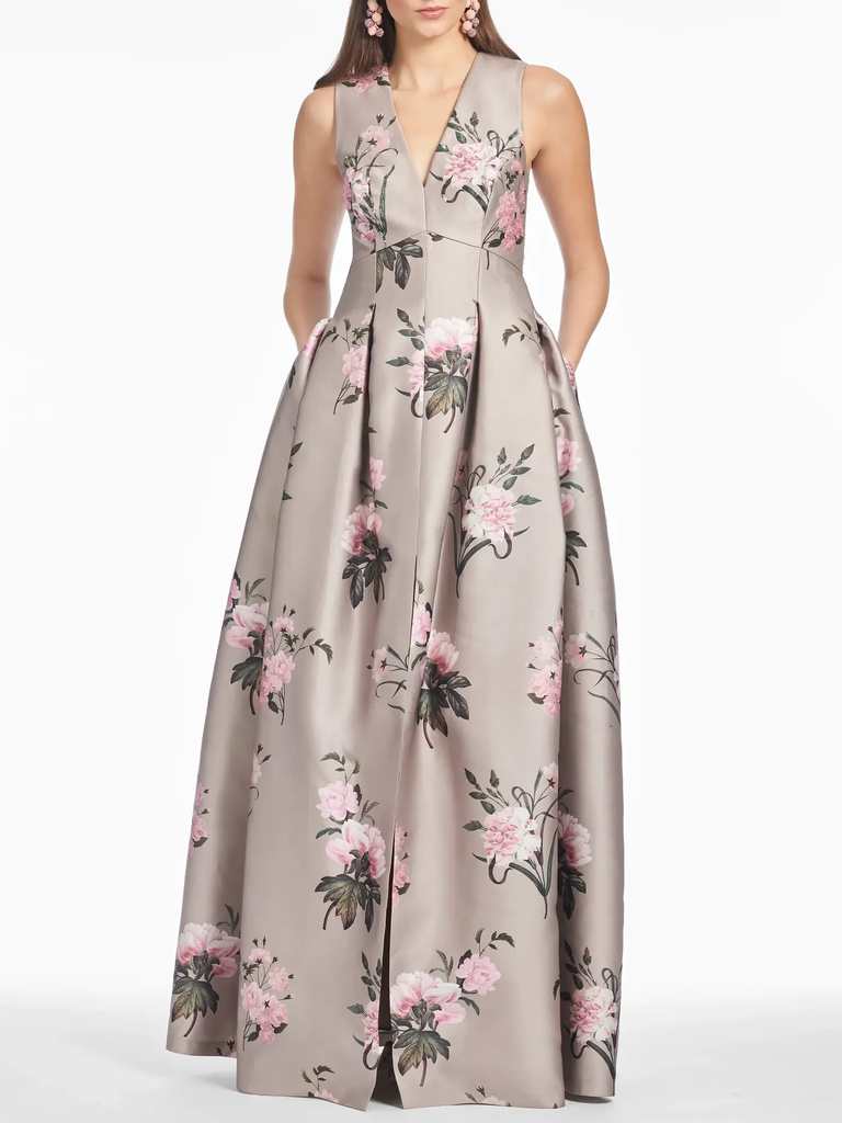 Pewter embellished rose grandmother of the bride dress from Sachin & Babi