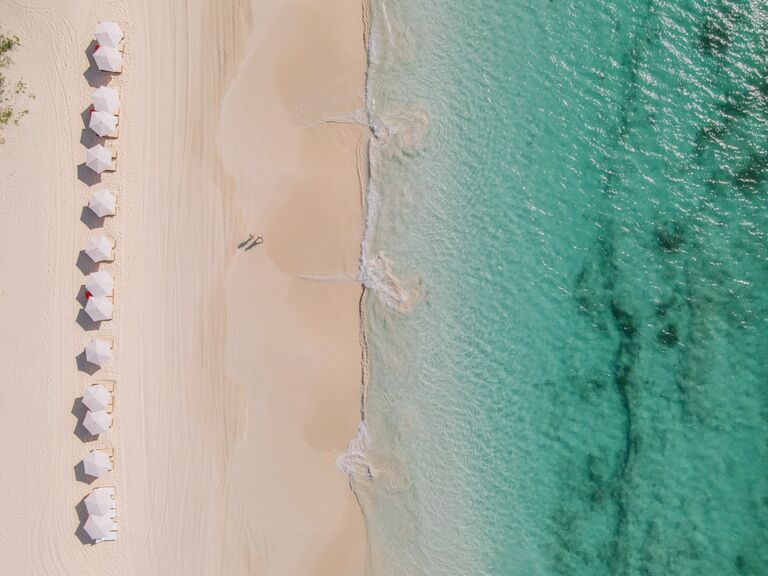 Best honeymoon destination - gorgeous anguilla beach caribbean blue honeymooners