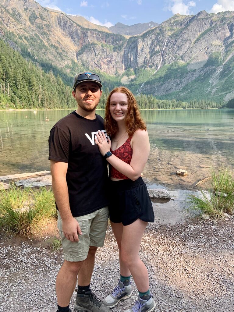 We went back. After a rough start to our trip (broken window), we still wanted to make sure we were able to do the hike we had planned.  Once we got to Avalanche Lake, Devin, attempting to be a sly guy, proposed with Morgan's help. Even though Devin is not very sly and Morgan had no idea what was about to happen. We wouldn't have changed a thing. It was perfect and very us.