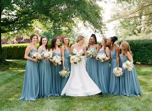 pale turquoise bridesmaid dresses