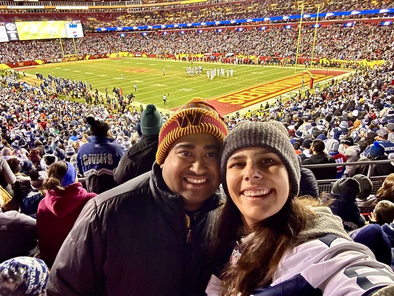 Our first NFL game together
Dallas vs Washington
(GO Cowboys!)