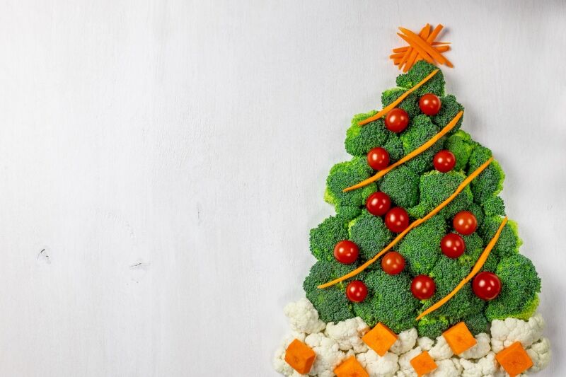 Christmas party ideas for kids - veggie Christmas tree