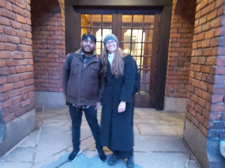 We went to Stockholm together for the first time