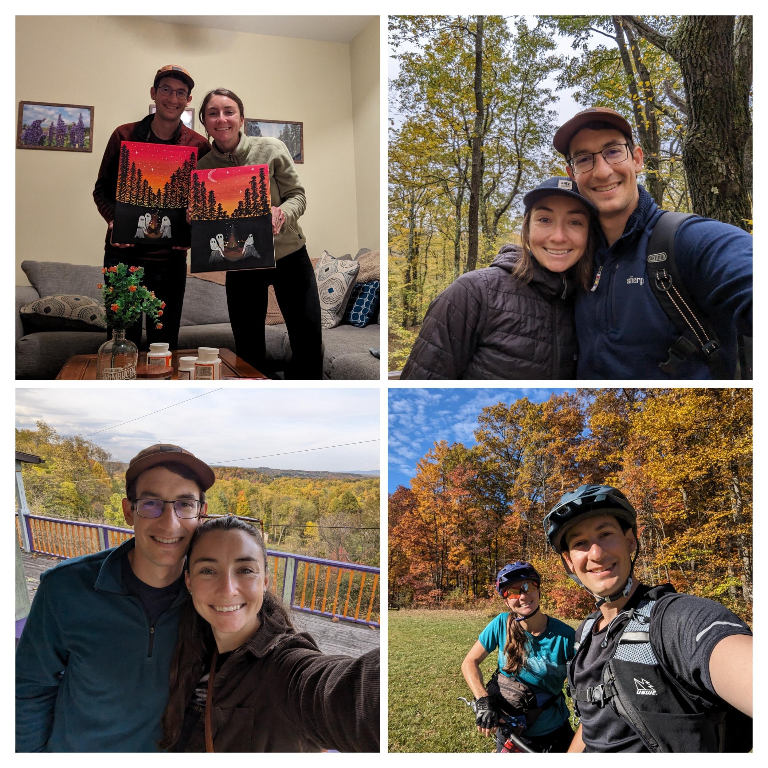 Fall in Morgantown, WV exploring some state parks: Coopers Rock, Deep Creek, and some wineries and paint nights.