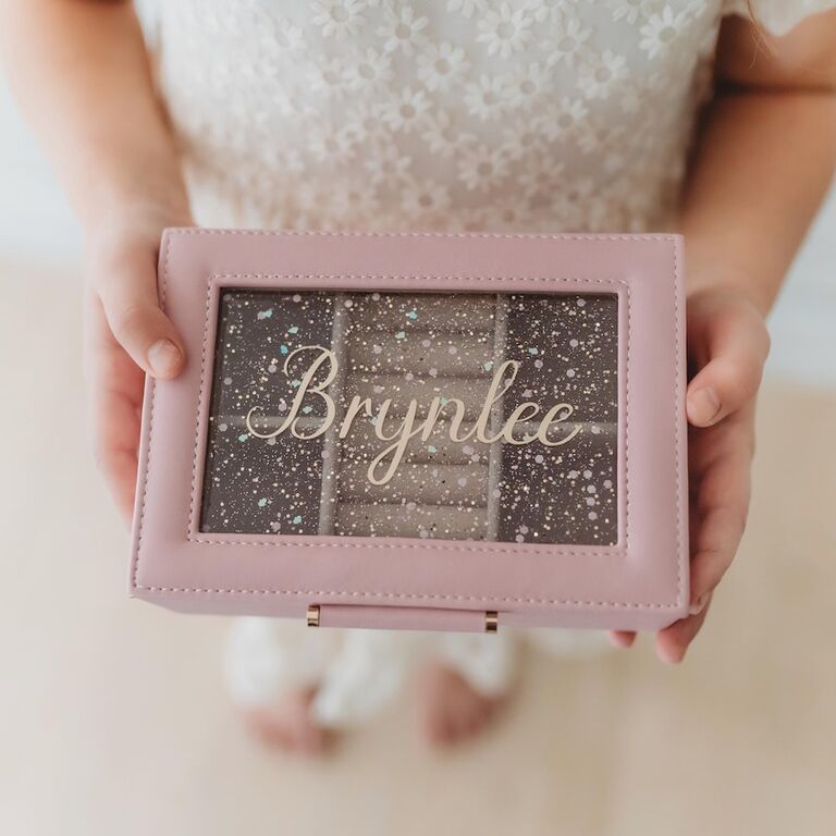 Personalized jewelry box for junior bridesmaid