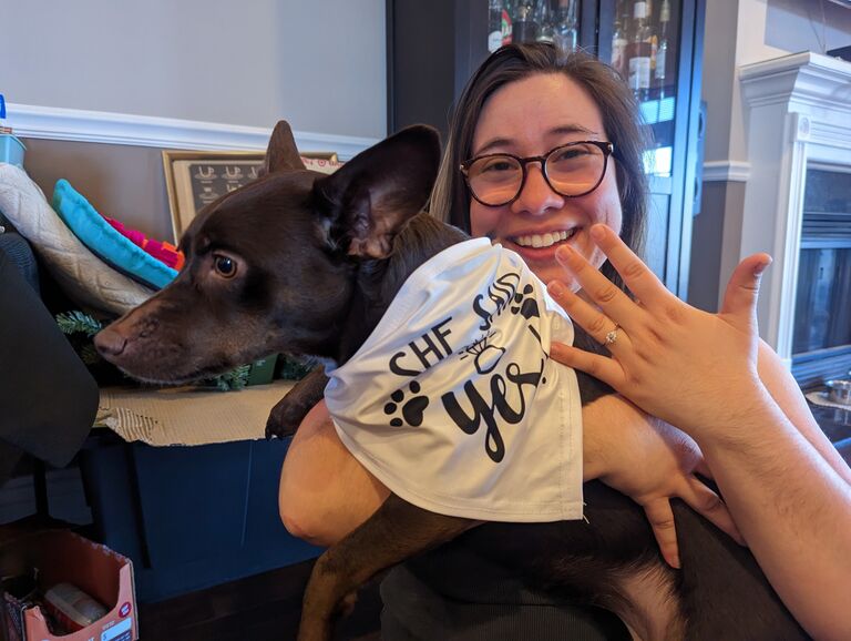 And the question was popped on the luckiest day of the year!