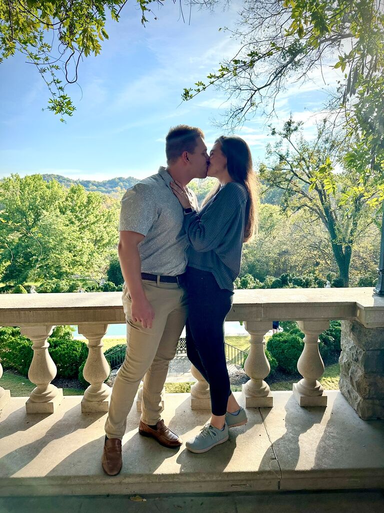 Mackenzie said "You're kidding?!?!?!" and then of course said "Yesss" with tears in her eyes because they are engaged!