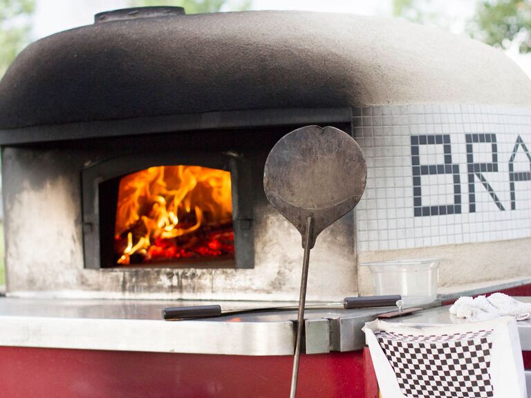 Fresh wood-fired pizzas