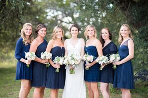 rustic blue bridesmaid dresses