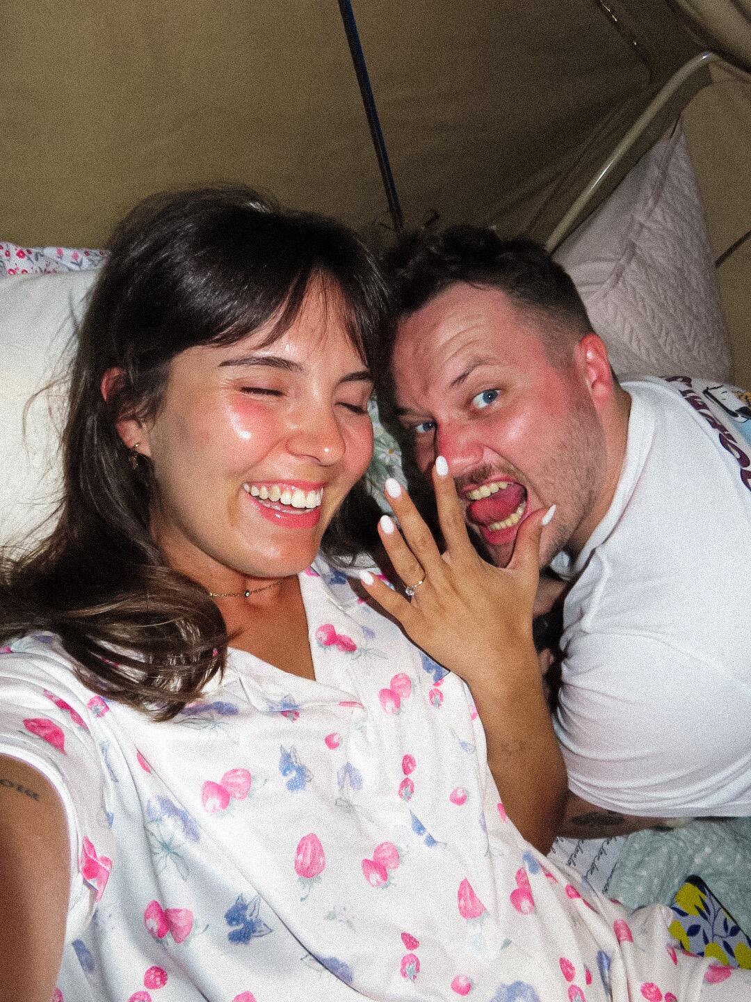 Buzzing over being newly engaged!