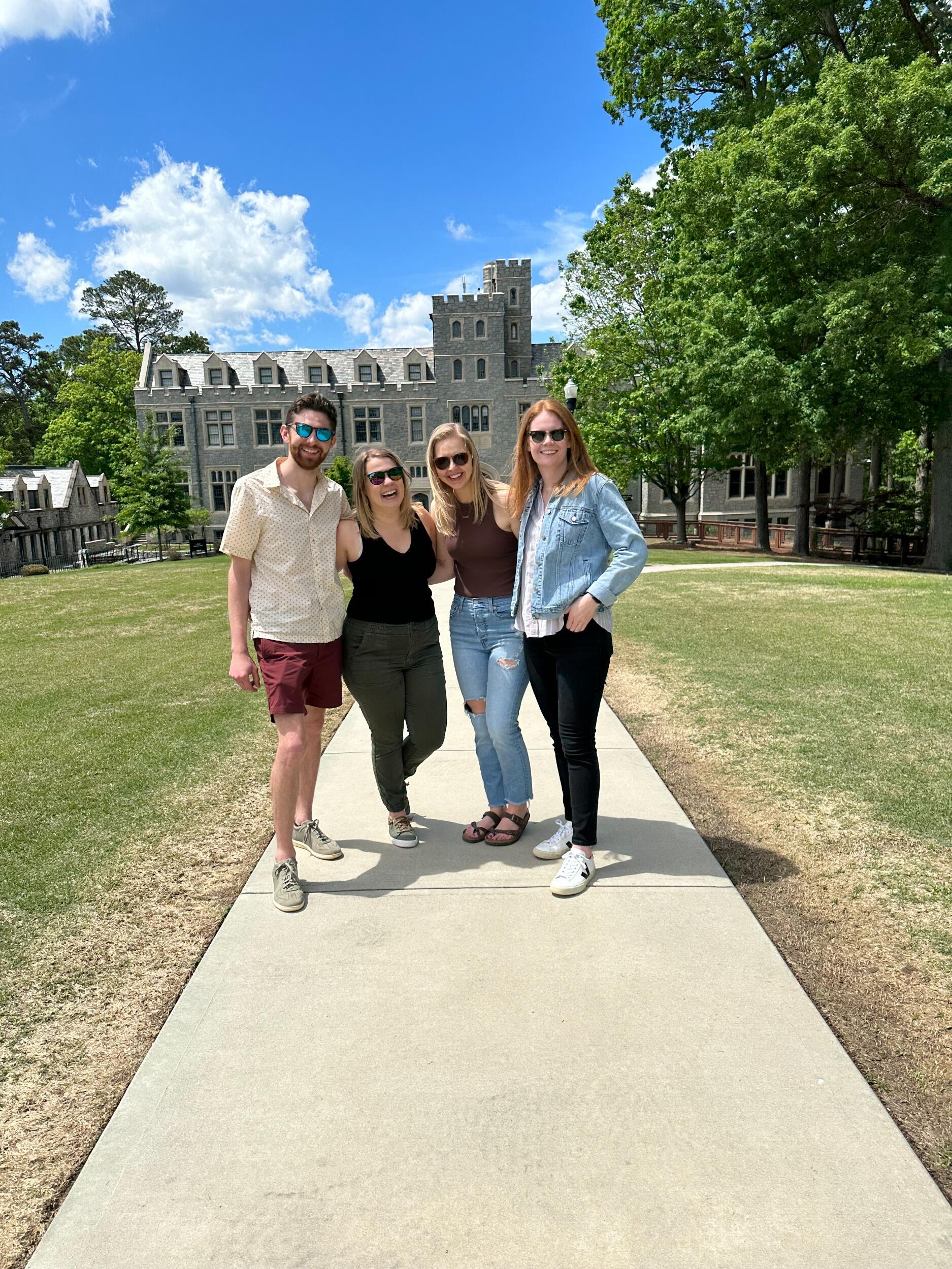 Taylor shows Alex around her Alma Mater, Oglethorpe University 