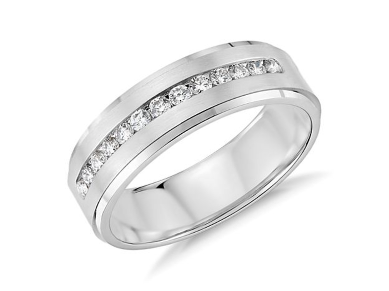 Diamond Channel-Set Wedding Ring from Blue Nile 