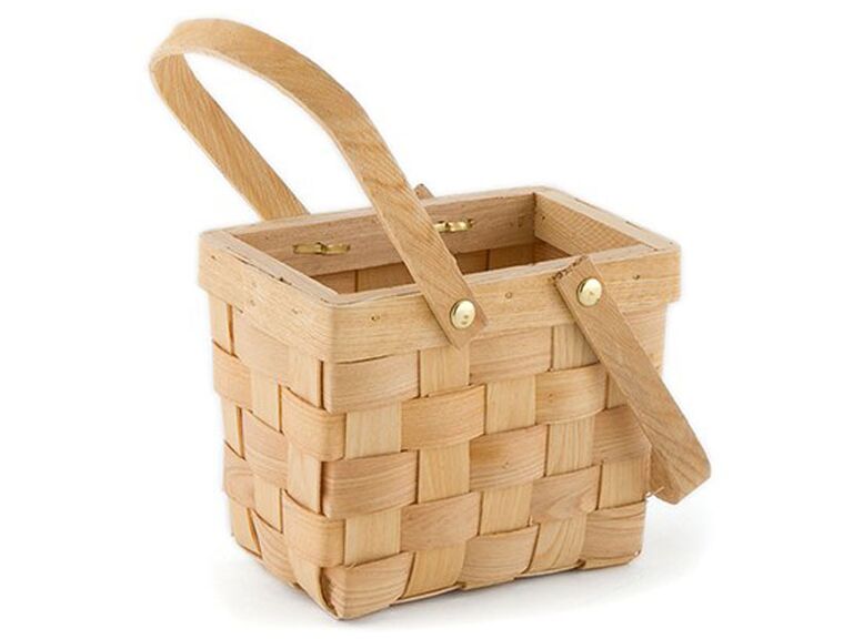 rattan flower girl basket