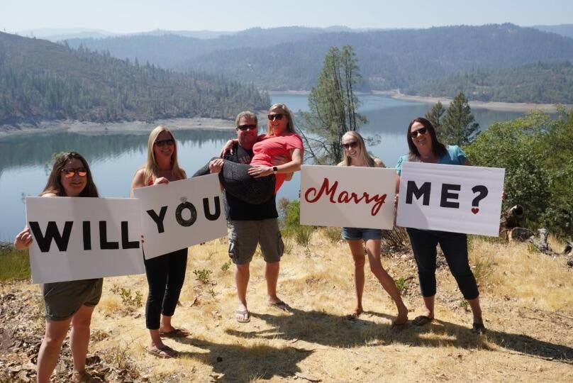 Our engagement at "Proposal Point" at the cabin.