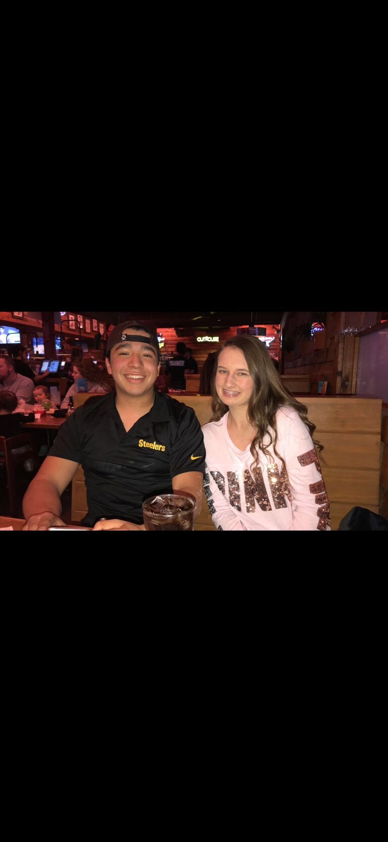 Christian's birthday! First picture as a "couple"!
