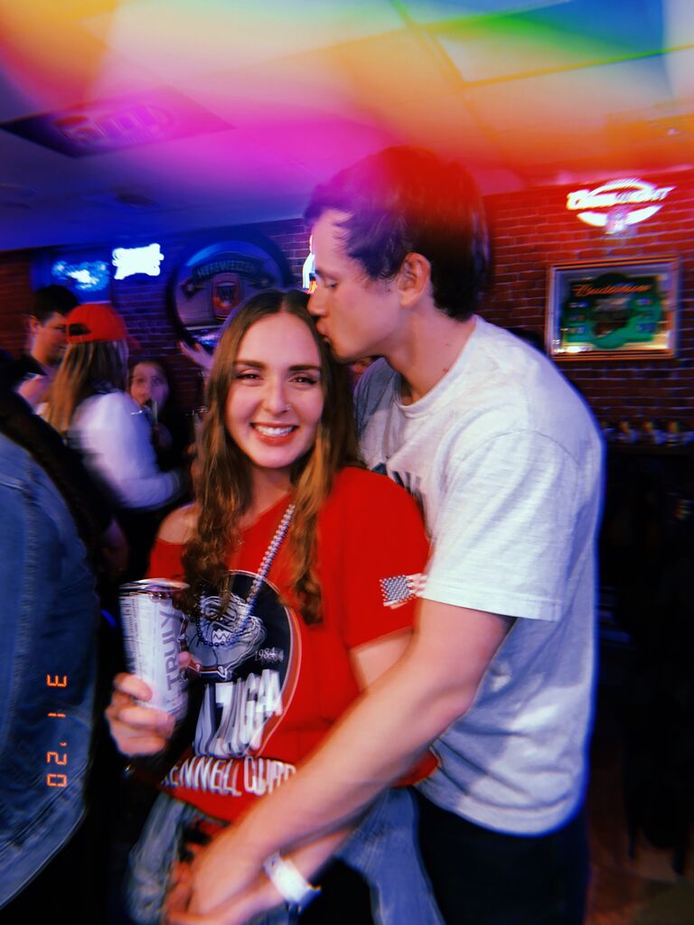 Our first photo...taken at Jack & Dan's bar a few days after we met.