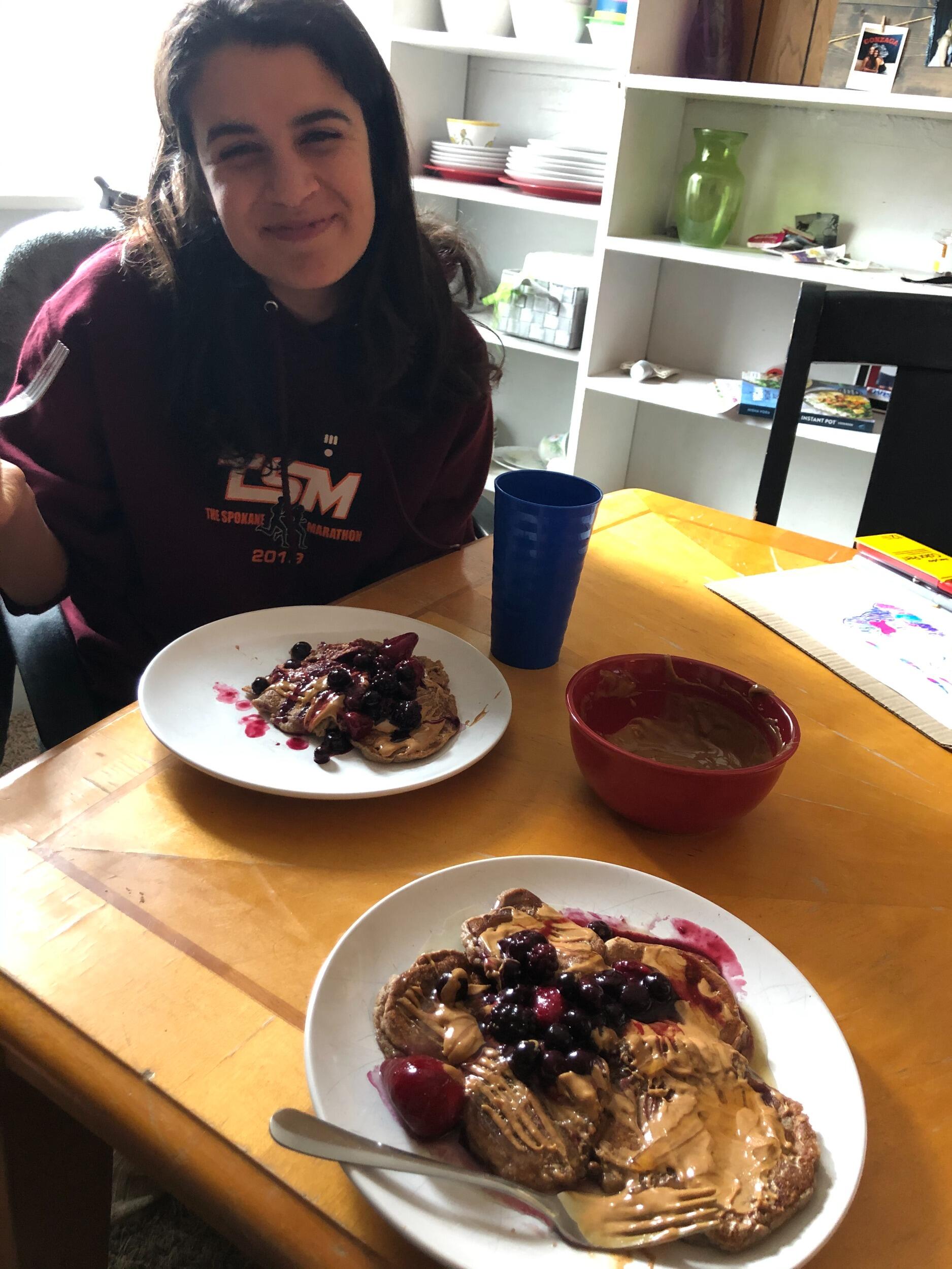 The day the shutdown began. As Peter and Sarah's time at Gonzaga started to wind down, they were kicked out of their classrooms and into their luxury Logan neighborhood homes. When they weren't vigorously studying, they spent their time riding bikes, playing frisbee golf around the neighborhood, breaking Mario Kart grand prix records, and making more delicious vegan pancakes. 