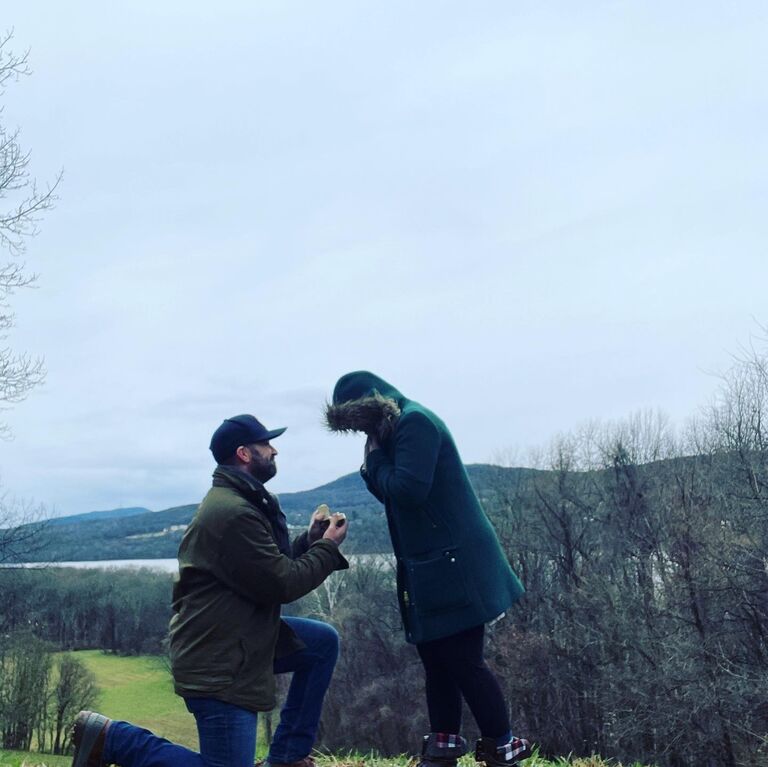 Proposed in Poughkeepsie at Vanderbilt Mansion. Despite me having the flu!
