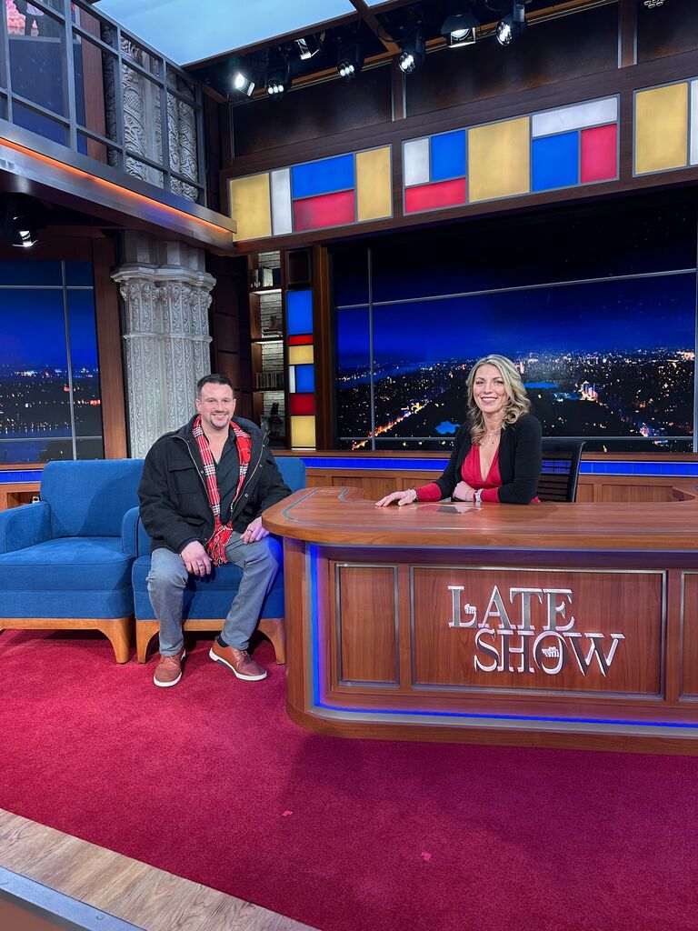Amazing Valentine's Day with my Valentine! Claire at The Late Show with Stephen Colbert really hooked us up with VIP seats, merch, and opportunity to sit in his chair!! We took turns of course!! Next.... dinner and a broadway show, can't beat that!!