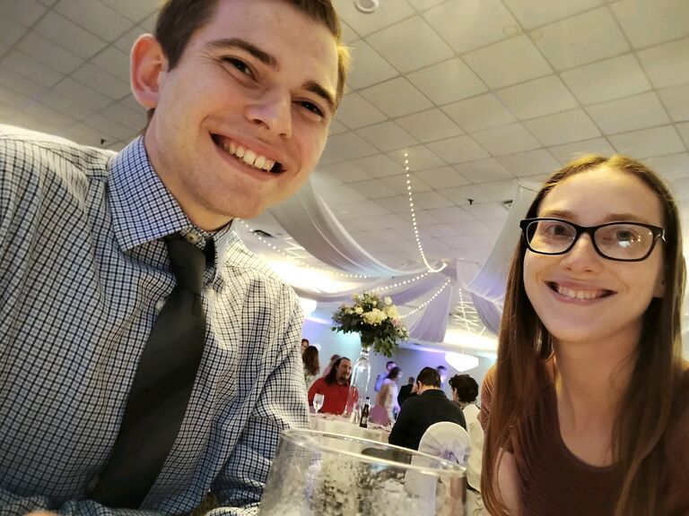 Attended our first wedding together (We love you Katie and Austin).