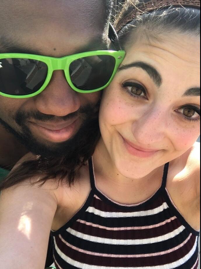 We took this picture after a weekend spent together at OU, right before Amanda got on the GoBus. Saying goodbye was never easy.