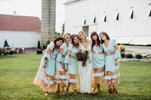 bohemian lace bridesmaid dresses