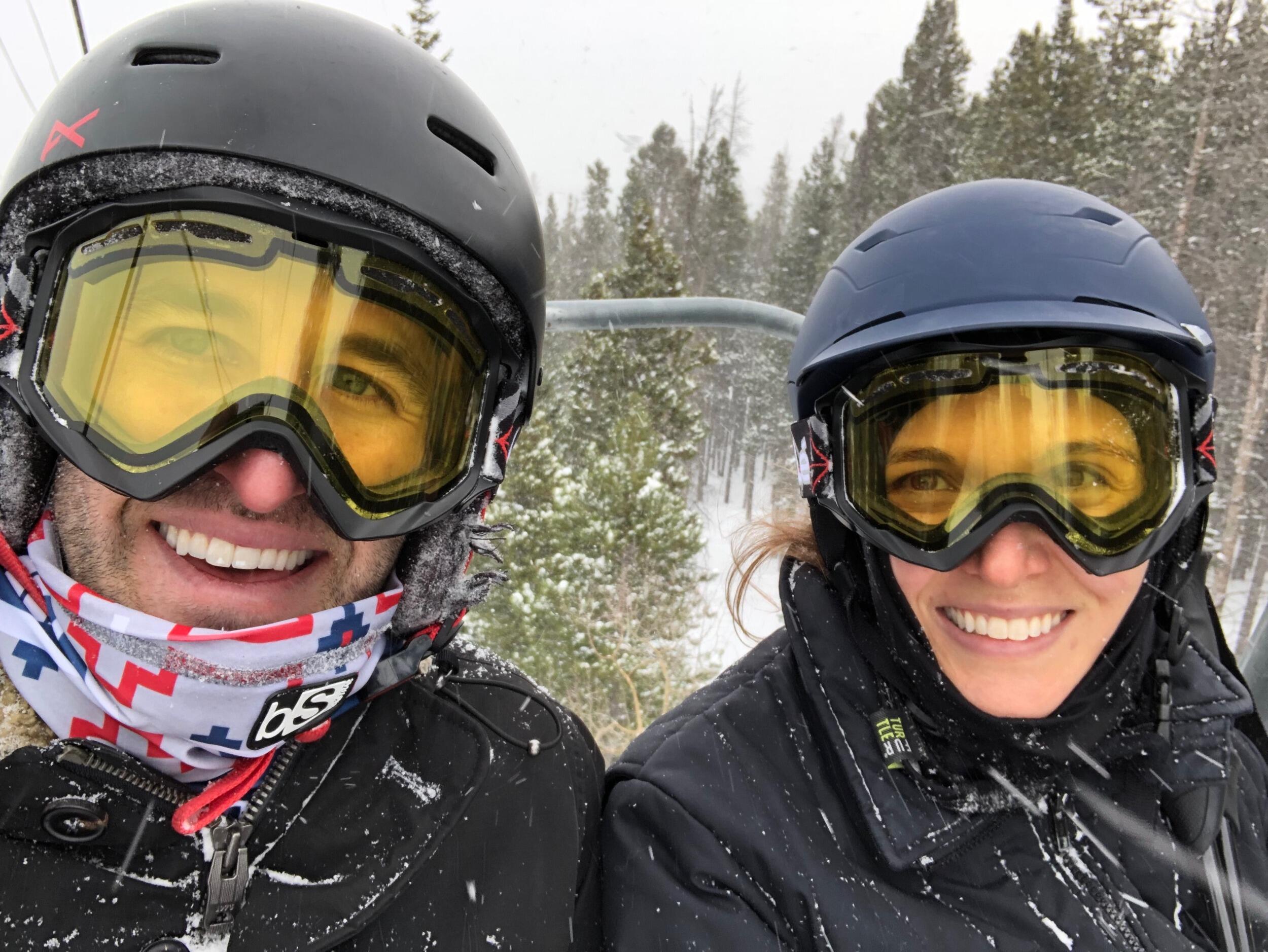 Our first time skiing together.  In Breckenridge (great place for a first!)