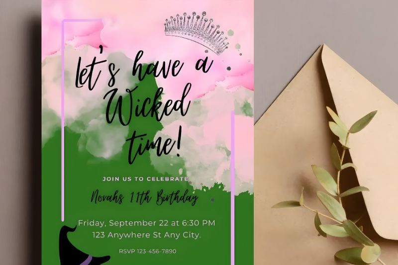 Wicked theme party - Wicked theme party invites