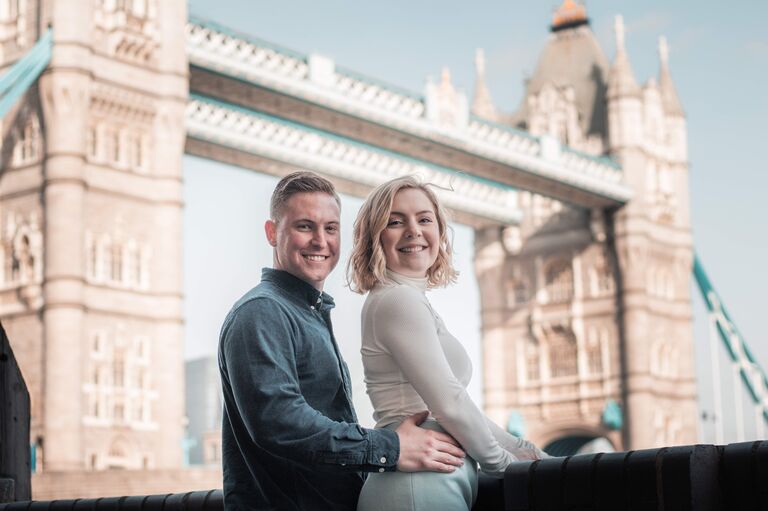 Kyle visiting Darienne while she studied abroad in London, England. 