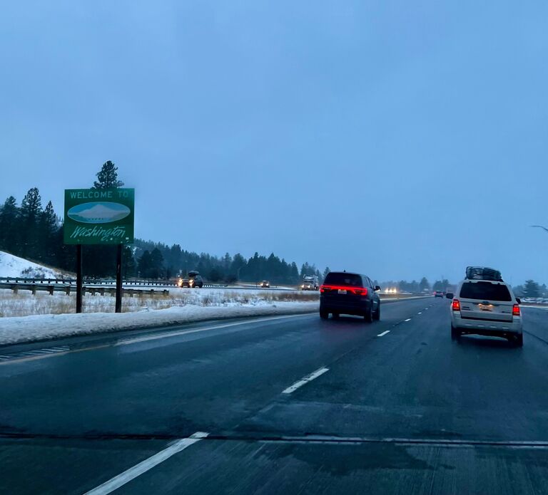 Road trip across the country and move to Washington together
