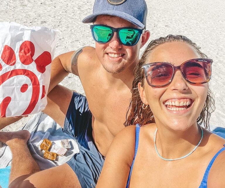 Three of Lauren's favorite things include Chic-Fil-A, the beach & Alex!