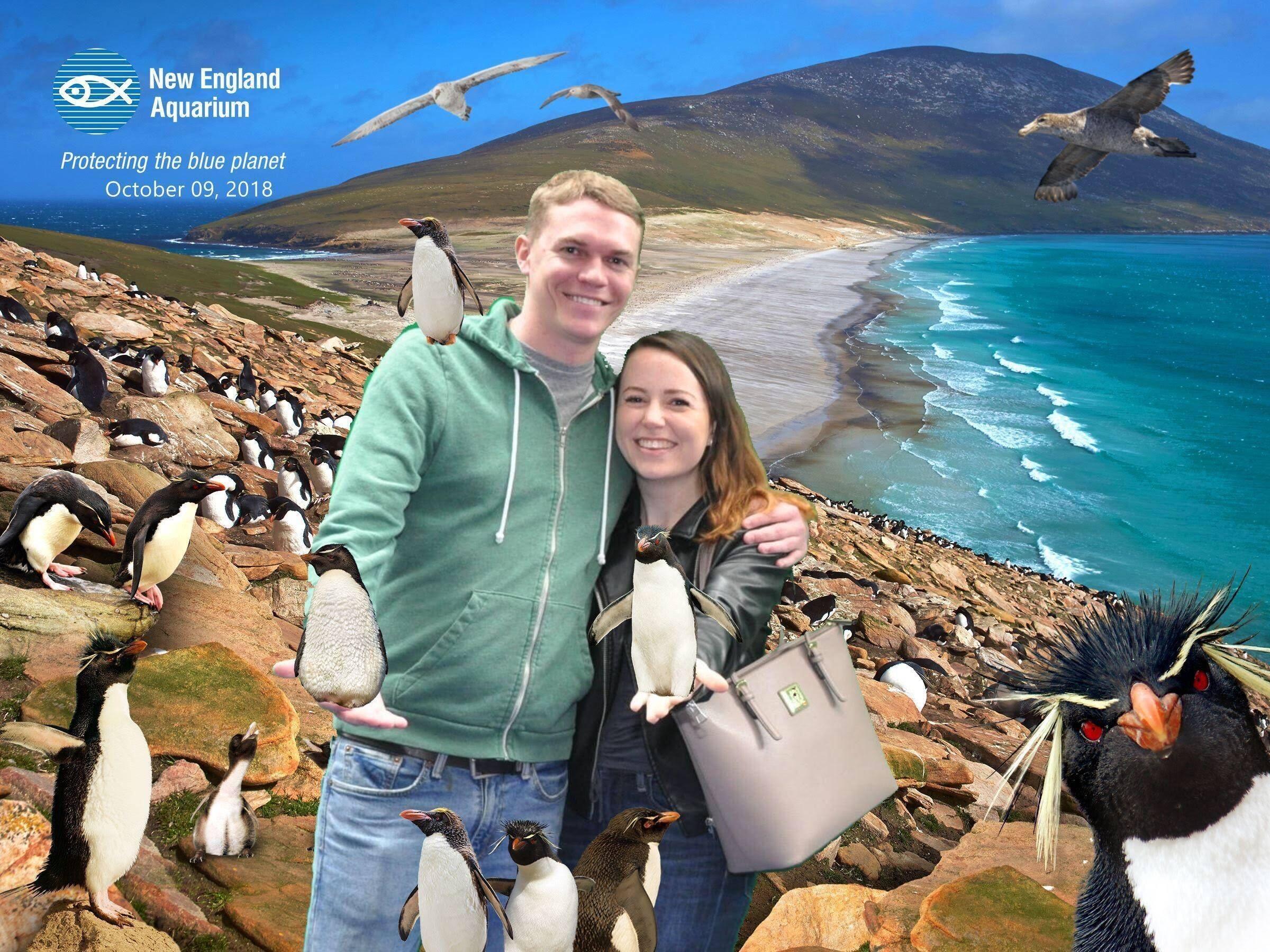 Our second date and first picture together at the New England Aquarium 