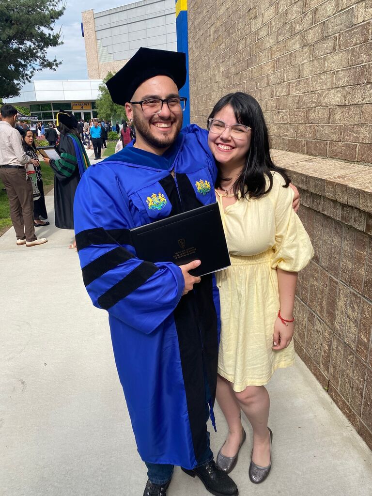 Matt obtains his PhD and Jeny is there to celebrate