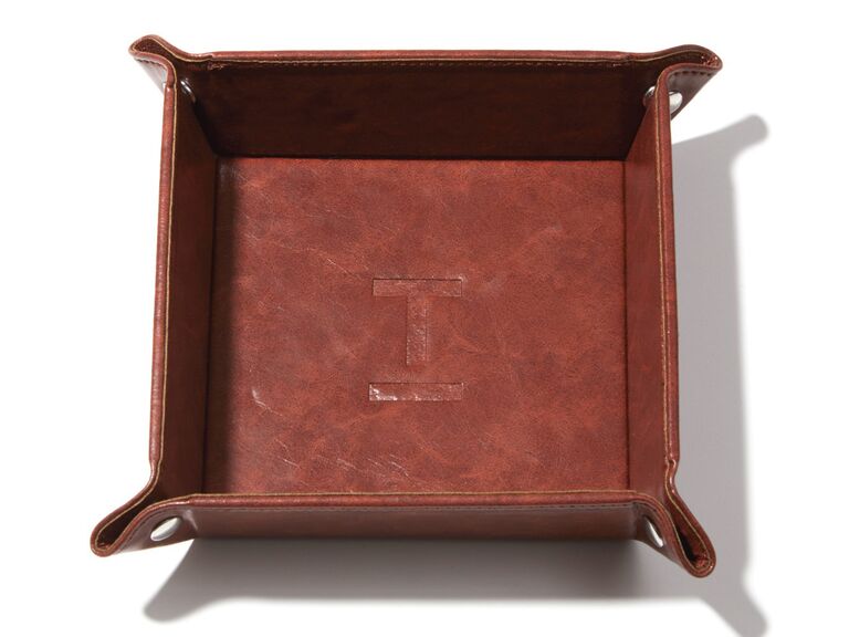 48 Groomsmen Gift Ideas - brown catch all tray